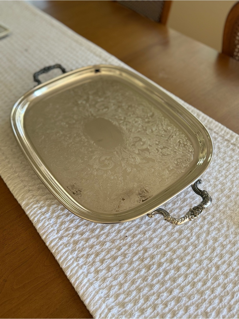5th avenue silver co silver tray with feet